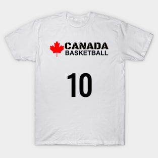 Canada Basketball Number 10 Design Gift Idea T-Shirt